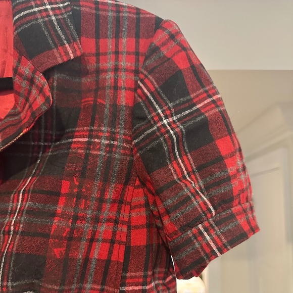 Betty Barclay Collection Red Plaid Short Sleeve Blazer - Size US 10 - Picture 5 of 10